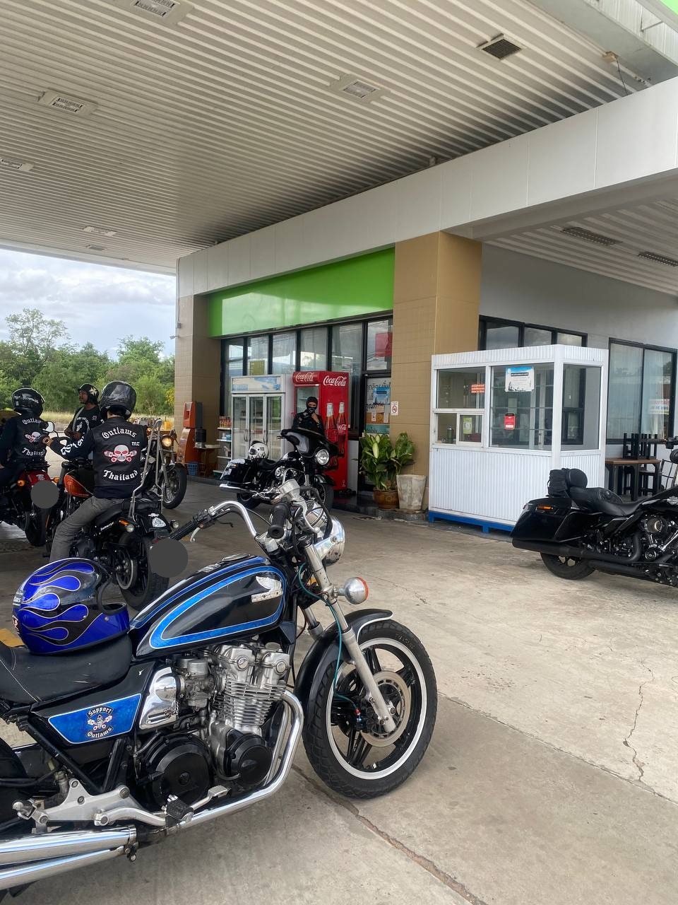 Charlie at the gas station.