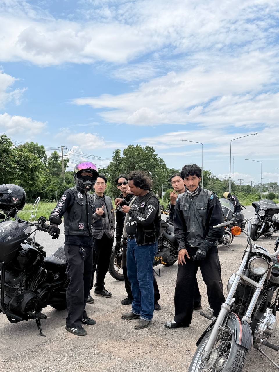 High 1%er and our brothers on the road during the Outlaws MC Thailand Family Run.